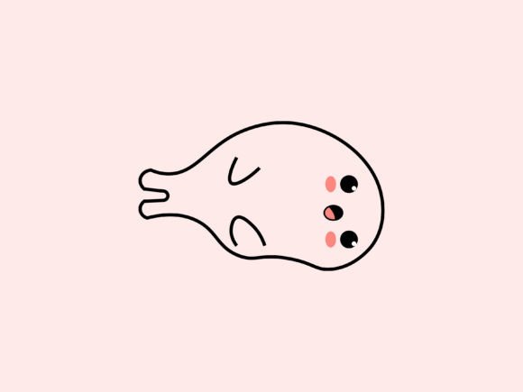Adorable Versatility: Using Kawaii Blue Animal Line Backgrounds