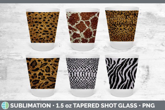 Animal Print Shot Glass Sublimation: Wild Style for Your Projects
