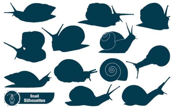 Animal Snail Silhouettes: A Vector Collection for Creative Projects