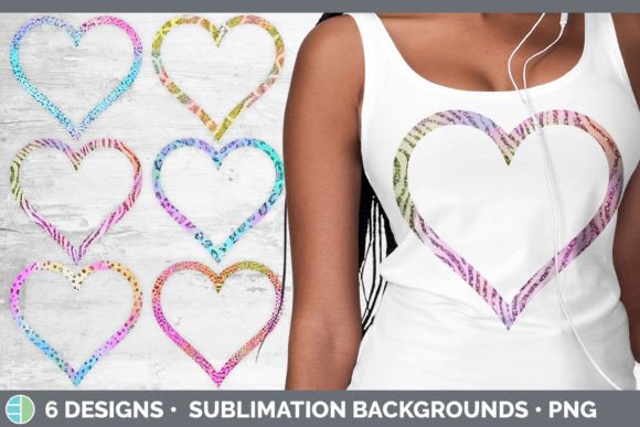 Captivating Iridescent Animal Print Heart Frame Clip