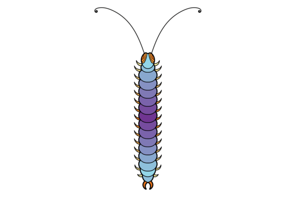 Centipede Icon: A Colorful Stylized Animal for Modern Design