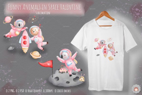 Charming Cosmic Critters: Using Funny Animal Space Valentine Sublimation