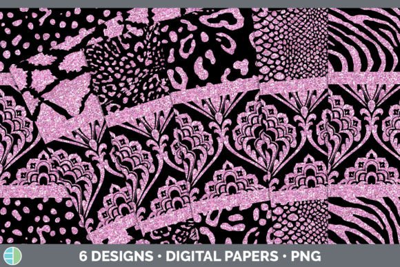 Pink Damask Backgrounds | Glitter Animal: A Creative Bundle Unpacked