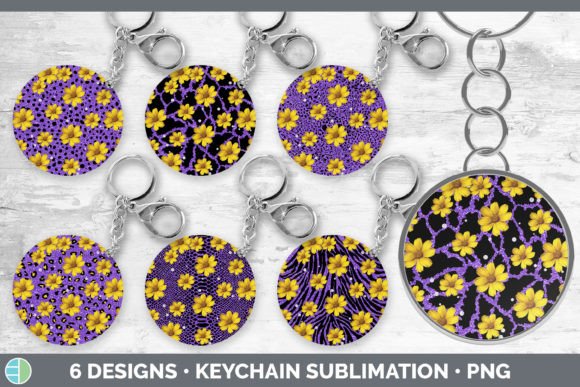 Purple Animal Print Keychain Bundle: Bold Patterns for Crafters