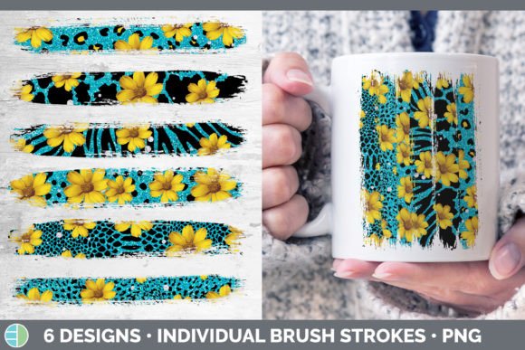 Teal Animal Print Brush Strokes PNG | Su for Sublimation Design