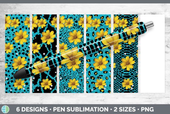 Teal Animal Print Pen Wraps: A Sublimation Game-Changer