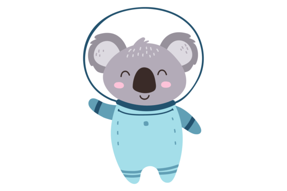 Unleash Whimsy: The Cute Koala in Space Suit Font