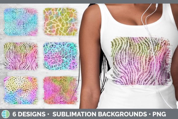 Unleash Wild Elegance: The Iridescent Animal Print Distressed Subli Bundle