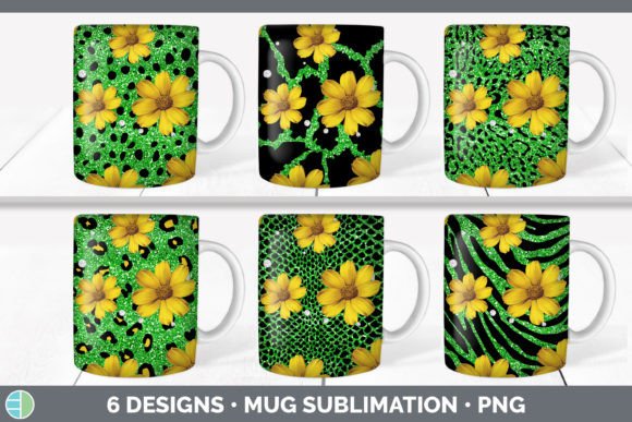Unleash Wild Style with Green Animal Print Mug Sublimation Designs