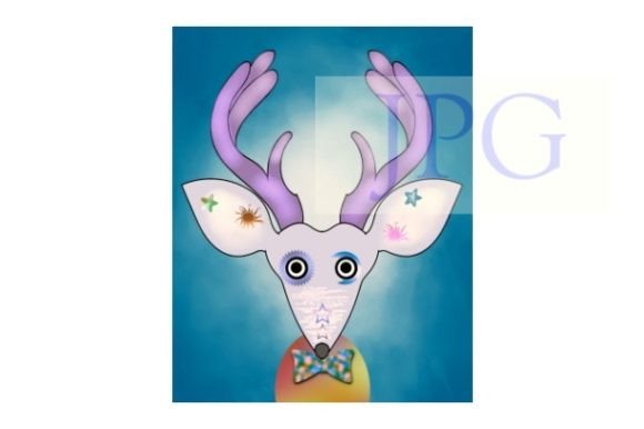 Wild Animal Printable Deer with Clothes: A Whimsical Design Asset
